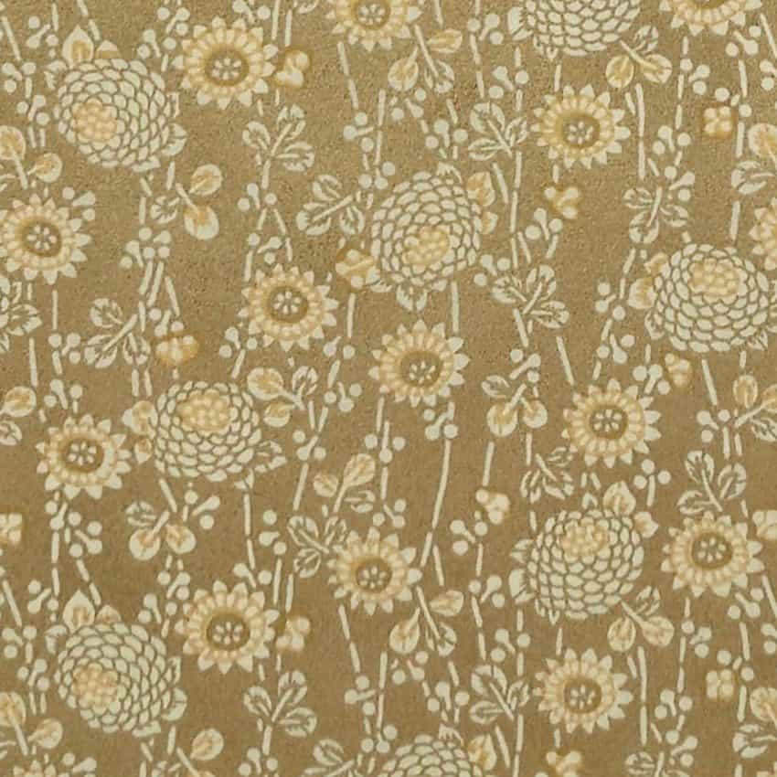 Chrysanthemen gold – handbedrucktes Washi-Papier