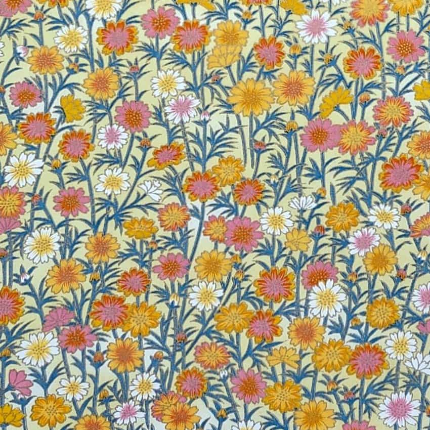Blumenwiese – handbedrucktes Washi-Papier